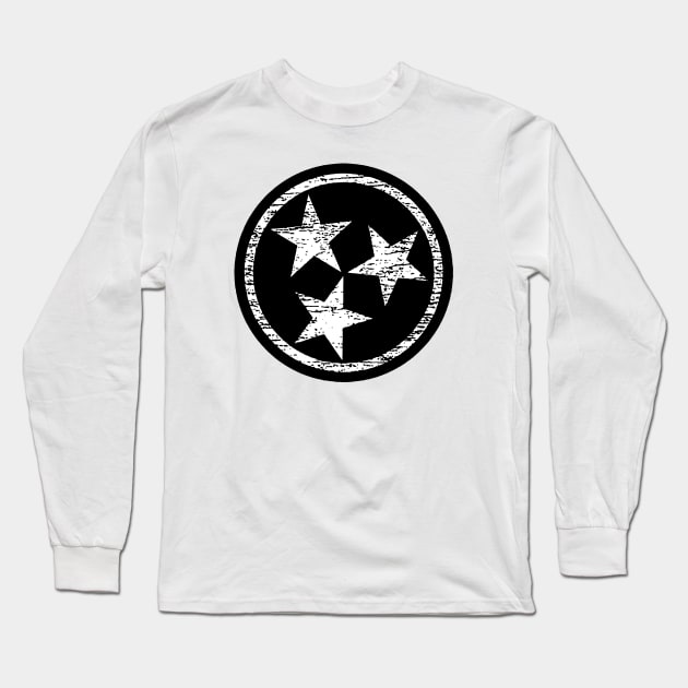 Tennessee Flag Distressed Long Sleeve T-Shirt by From Nowhere